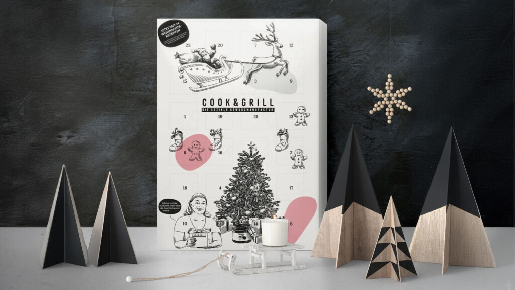 CookandGrill hebt sich mit transparent befülltem Adventkalender, regionalen Gewürzen und Qualitätsgarantie ab.