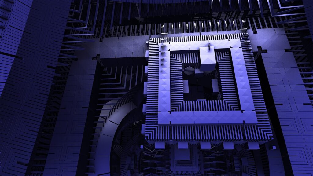 Ein Ionenfallen-Chip-Prototyp im Labor steht sinnbildlich für die Idee von Sebastian Weidt, Quantencomputer bei Raumtemperatur zu betreiben – Foto: TheDigitalArtist / Pixabay