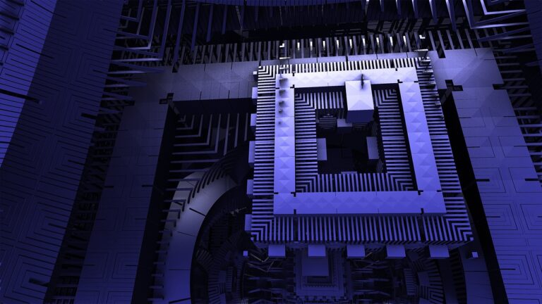 Ein Ionenfallen-Chip-Prototyp im Labor steht sinnbildlich für die Idee von Sebastian Weidt, Quantencomputer bei Raumtemperatur zu betreiben – Foto: TheDigitalArtist / Pixabay